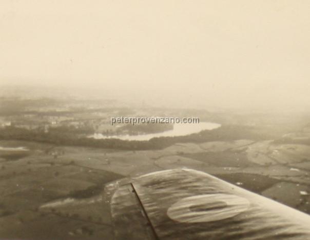 Peter Provenzano Photo Album Image_copy_048.jpg - Horseshoe Lake, Shropshire England, from the cockpit of a Miles Master
Mark IA trainer.  Fall of 1940.